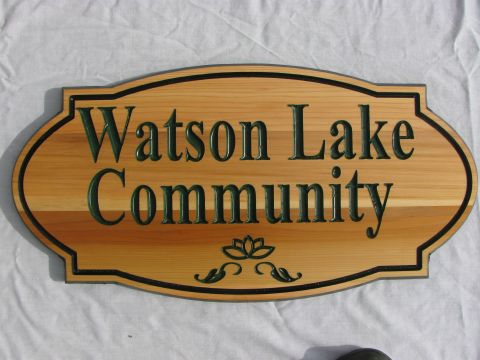 Wooden sign community